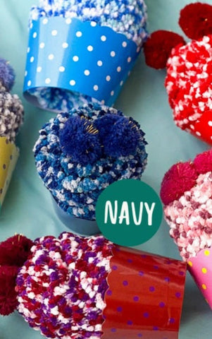 Cozy Cupcake Socks | Navy Daisy Dunes