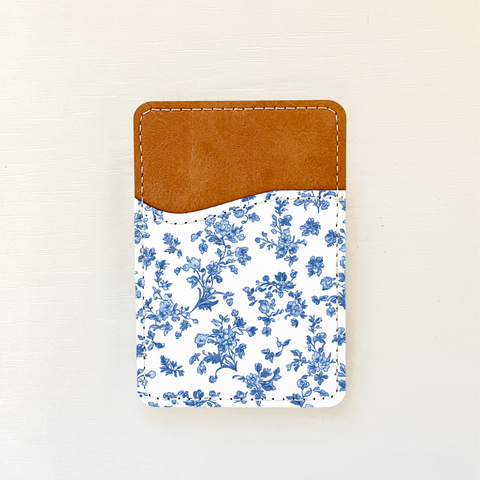 Blue Florals Leather Card Holder (20 Options): 10 Olivia + Rose