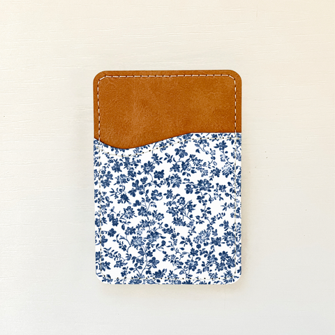 Blue Florals Leather Card Holder (20 Options): 10 Olivia + Rose