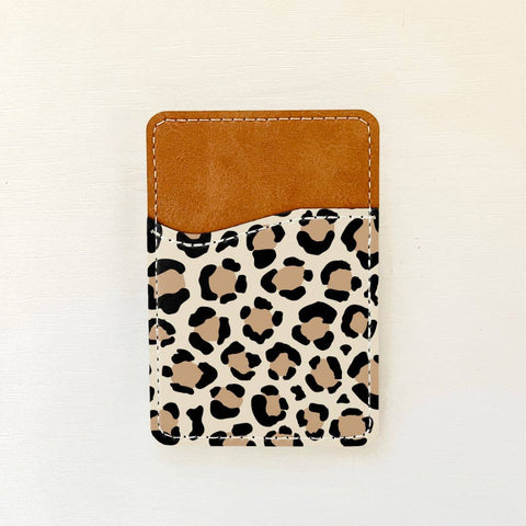 Leopard Print Leather Card Holder (10 Options): 1 Olivia + Rose