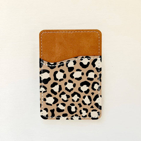 Leopard Print Leather Card Holder (10 Options): 1 Olivia + Rose