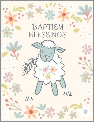 With Scripture Religious Greeting Card - Sweet Little Lambs - Treehouse Gift & Home - Onalaska Wisconsin