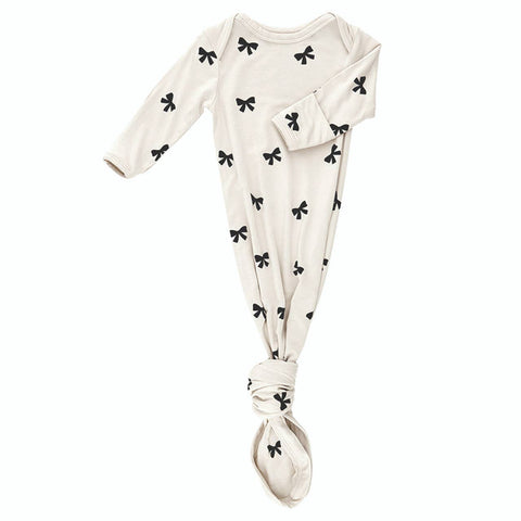 Knotted Gowns - Bows: 95% Viscose from Bamboo, 5% spandex / 0-3mo Stephan Baby by Creative Brands