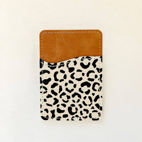 Leopard Print Leather Card Holder (10 Options): 1 Olivia + Rose