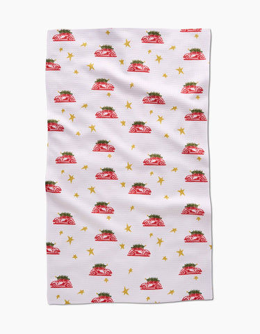 Christmas Bug Tea Towel Geometry