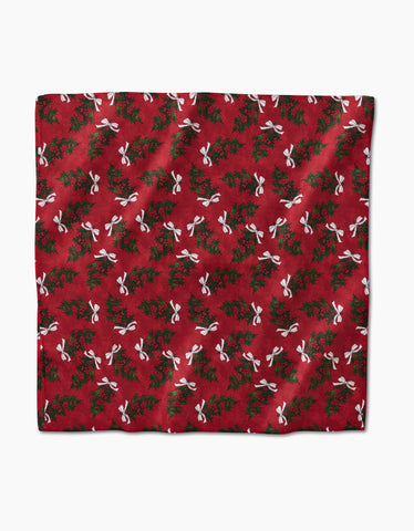 Christmas Berry Bow Dinner Napkin Set Geometry