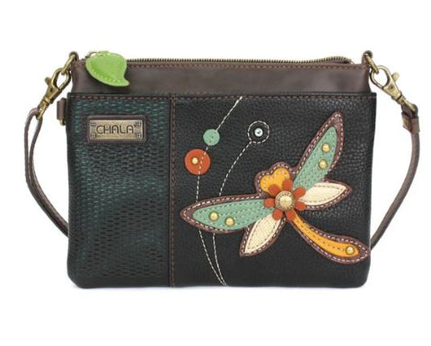 LaserCut MiniCrossbody - Dragonfly black Chala Handbags