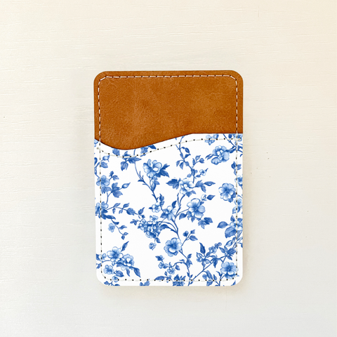 Blue Florals Leather Card Holder (20 Options): 10 Olivia + Rose