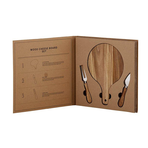 Wood Cheese Board Book Box Santa Barbara Design Studio by Creative Brands