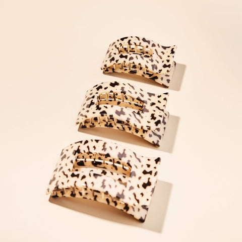 Flat Rectangle Hair Clip | Medium | Blonde Tortoise TELETIES
