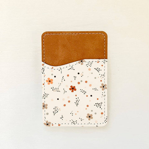 Neutral Florals Leather Card Holder (10 Options): 2 Olivia + Rose