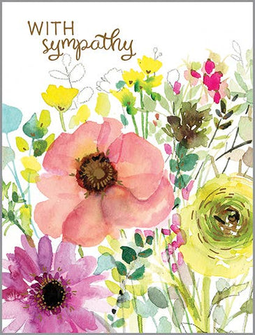 Sympathy Greeting Card - Flowers of Grace - Treehouse Gift & Home - Onalaska Wisconsin