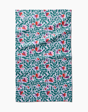 Spring Wavy Leaves Tea Towel - Treehouse Gift & Home - Onalaska Wisconsin