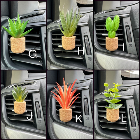 Plant Car Vent Clip Air Freshener Diffuser (Reusable): Cashmere Vanilla / N Vroom Blooms