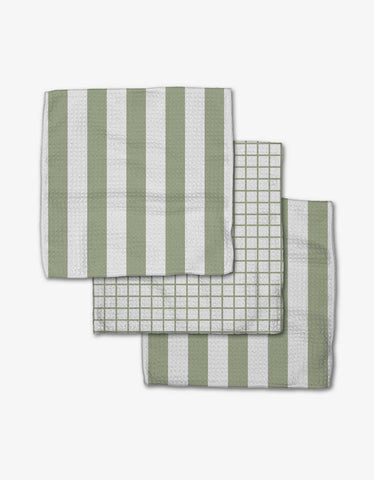 Sweet Mint Dishcloth Set Geometry