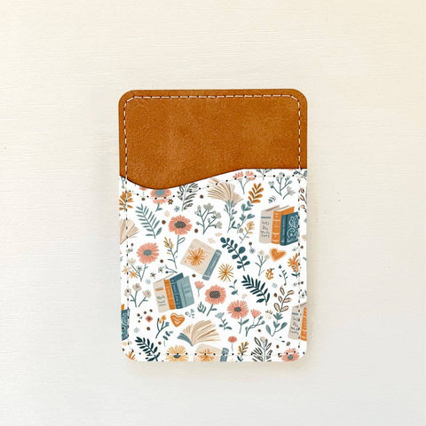 Bookish Florals Leather Card Holder (15 Options): 1 Olivia + Rose