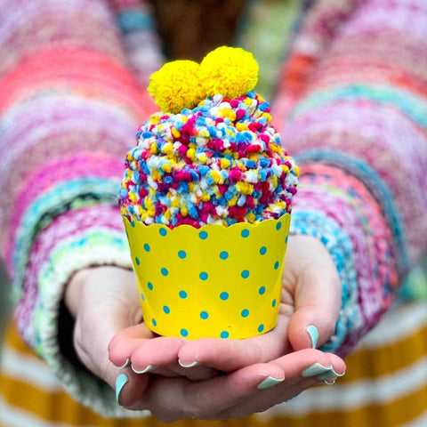 Cozy Cupcake Socks | 9 Colors: Navy (Plain) Daisy Dunes