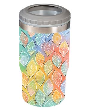 Whimsy Nature  Stainless Steel Quatre Chiller with Silicone Cap and Tumbler Slide Lid Evergreen Enterprises