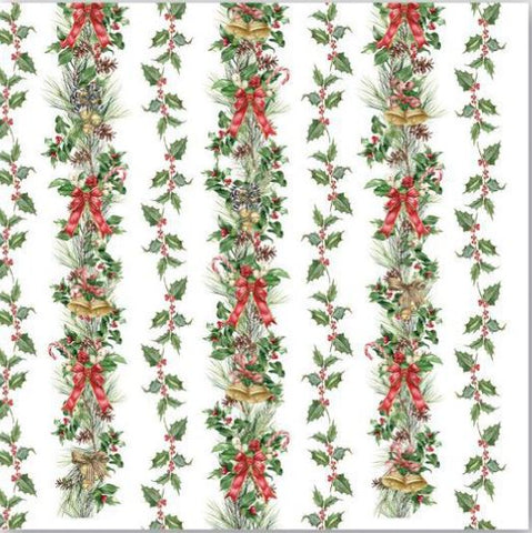 MDW Holiday Garland Cocktail Napkin Stonewall Kitchen