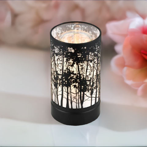 Black Morning Trees Touch Lamp Peterson Housewares