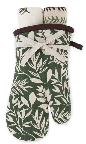 Garden Greens Oven Mitt Gift Set Design Imports