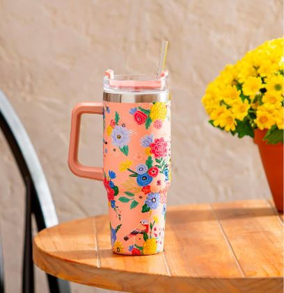 Bursting Blossoms Trenta Cup, Double Wall Stainles Evergreen Enterprises