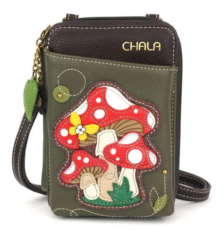 Wallet Crossbody - Mushroom - olive Chala Handbags