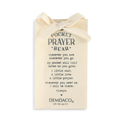 Pocket Prayer Bear 11" - Treehouse Gift & Home - Onalaska Wisconsin