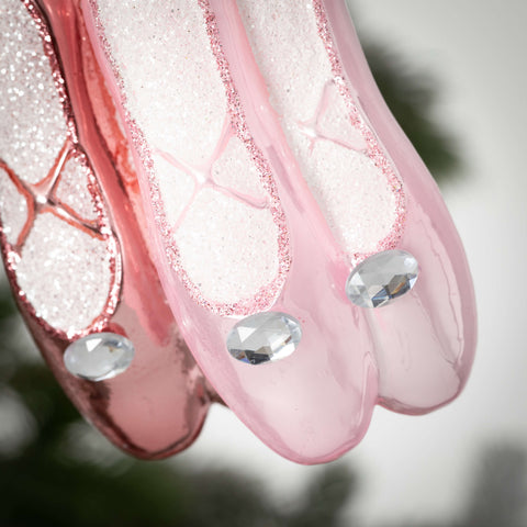 BALLET SLIPPER ORNAMENT Set/2 4.5"H PINK Sullivan, Inc