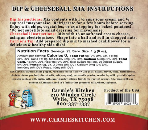 Peppercorn Parmesean Dip Carmies Kitchen