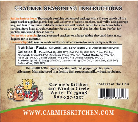 Sweet and Spicy  Cracker Seasoning Carmies Kitchen