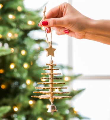 Wood Christmas Tree 3D Ornament Evergreen Enterprises