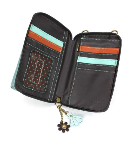 Wallet Crossbody - Turtle A - blue Chala Handbags