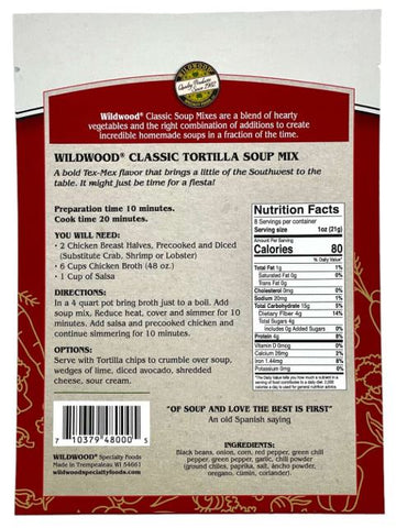 Classic Tortilla Soup Mix Wildwood Specialty Foods
