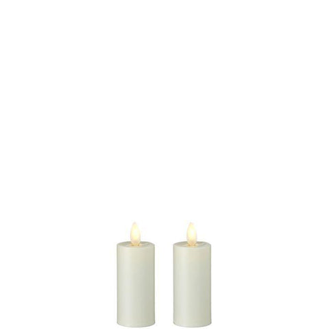 1.5"X4" PUSH FLAME SET/2 PLASTIC IVORY VOTIVE CANDLE RAZ