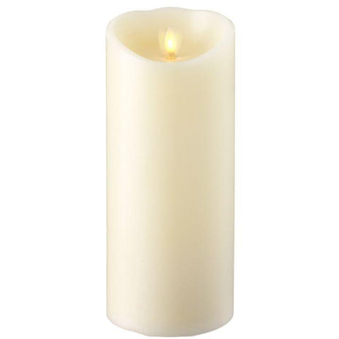 4"Wx9"H, Ivory Wax Pillar Candle RAZ