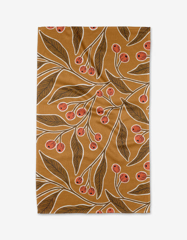 Golden Berries Tea Towel Geometry