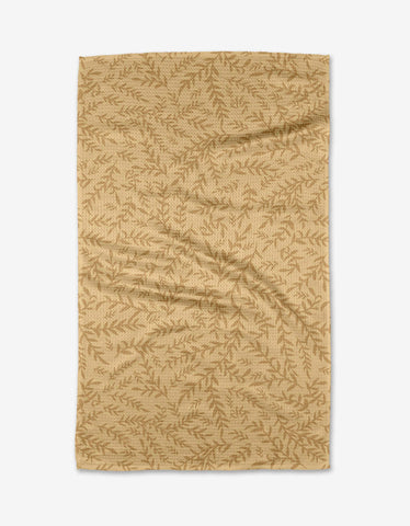 Leafy Fall Tea Towel Geometry