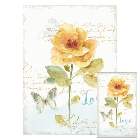 Yellow Rose and Butterfly Anniversary Prayer Life Card Legacy