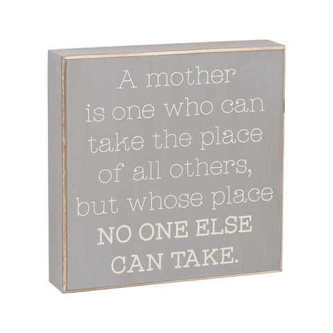 A Mother Gray Box Sign - Treehouse Gift & Home