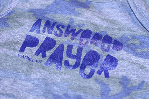 Answered Prayer Onesie in Camo - Treehouse Gift & Home