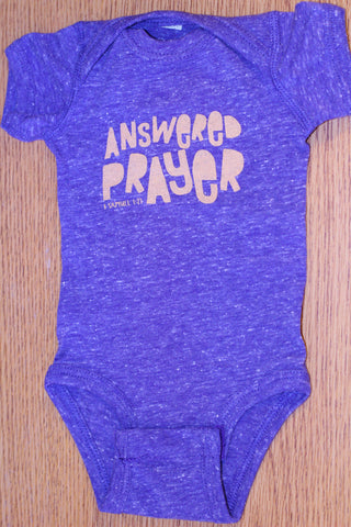 Answered Prayer Onesie in Purple Melange - Treehouse Gift & Home