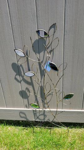 Artisan Mosaic Glass Trellis - Black and Gold Evergreen Enterprises