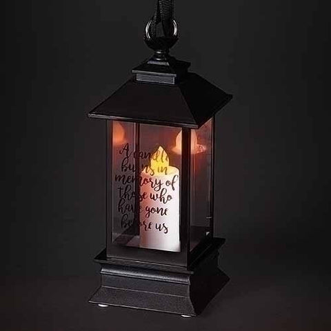 BLACK MEMORIAL LANTERN 5"H LED Roman