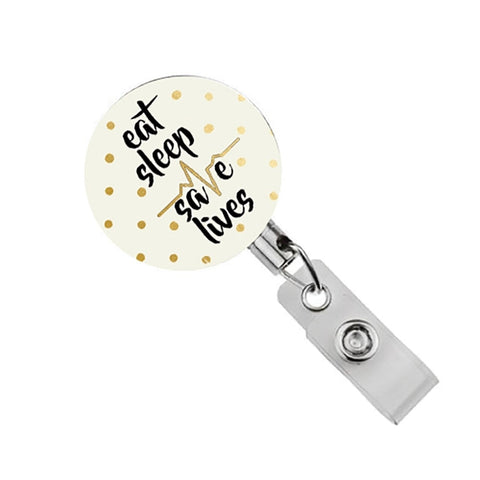 Badge Reel Eat Sleep - Treehouse Gift & Home