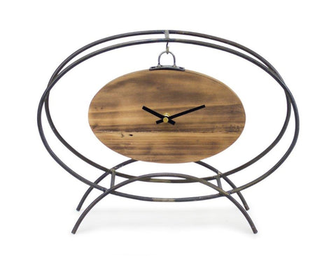 Clock: Wood & Iron Treehouse Gift & Home