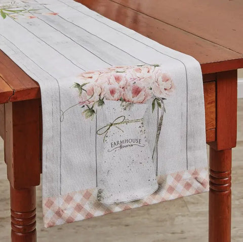 FARMHOUSE PEONIES TABLE RUNNER Park Designs
