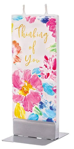 Flat Handmade Candle- Thinking of You Floral Print Flatyz