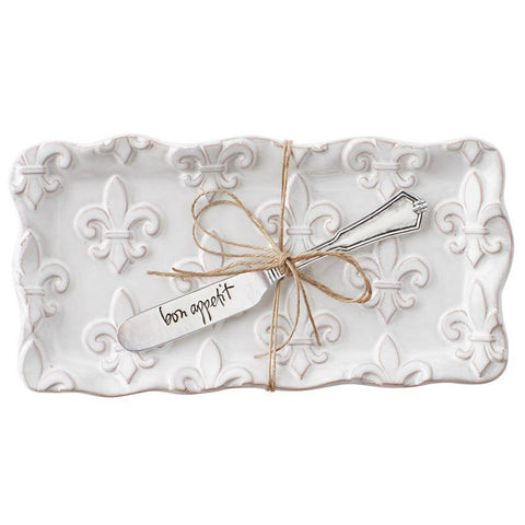 Fleur De Lis Butter Dish - Treehouse Gift & Home