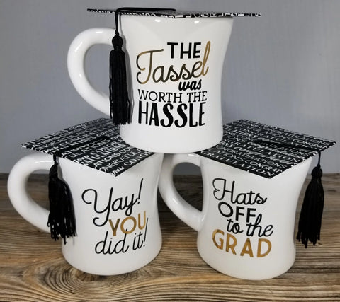 Graduation Cap Mugs Mud Pie